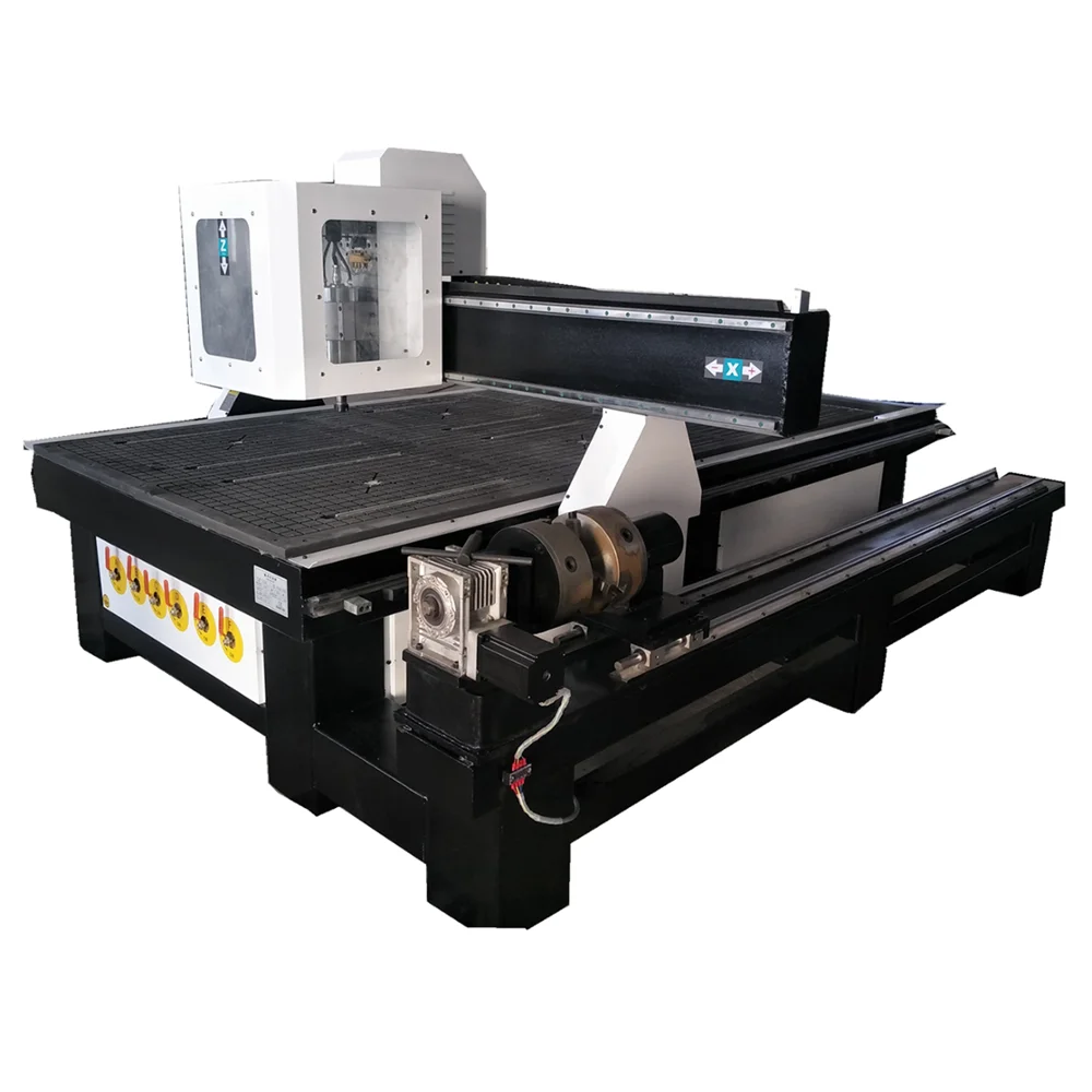 2024 Robotec water cooled spindle ER25 ER 32 cnc router 4 axis cnc milling machine Mach3 control 1325 wood cnc router