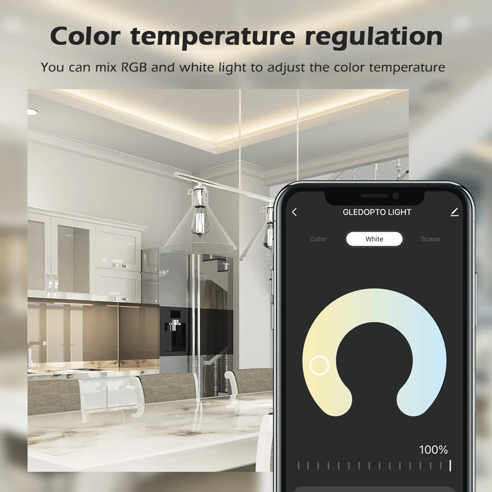 Gledopto Alice Smart Wireless LED Light Strip Controller WiFi RGBW funziona con Tuya Smart Life APP Echo Alexa Voice Control