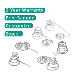 FINEWE 5PCS AAA Battery Negative and Positive Coils Spring Contact Plate Battery NIckel Wire Conical Spring For Game Console