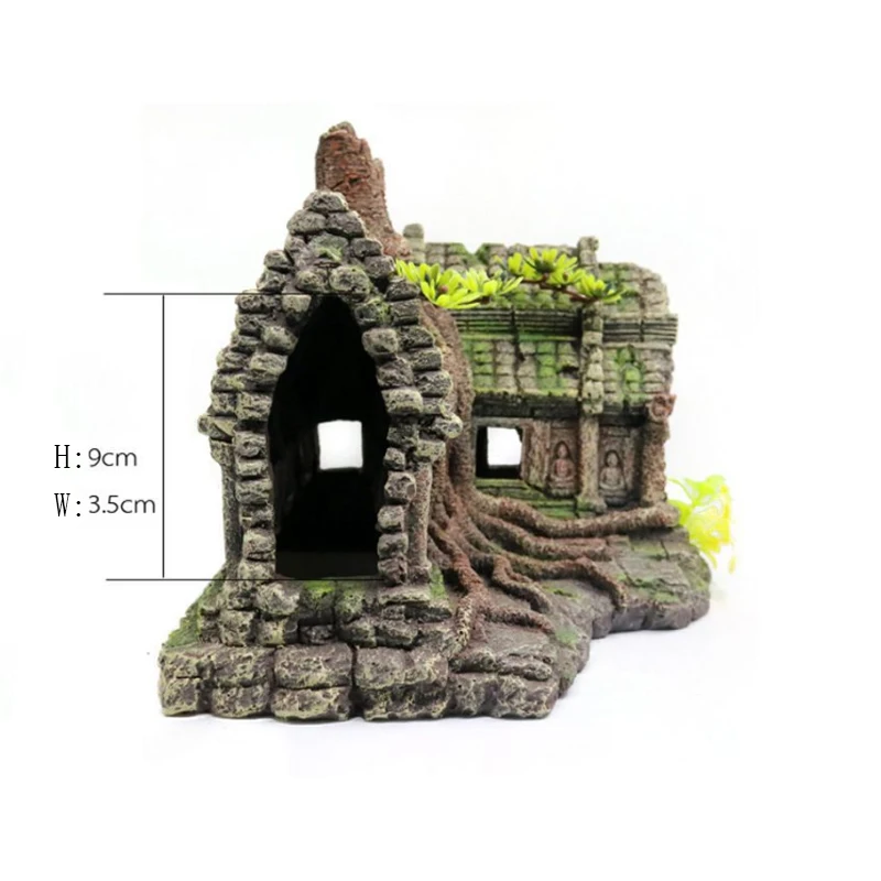 Fish Tank Aquarium Accessories Resin Tree House Wooden House Aquarium Beautification Fish Tank Decoration Crafts Pet Supplies