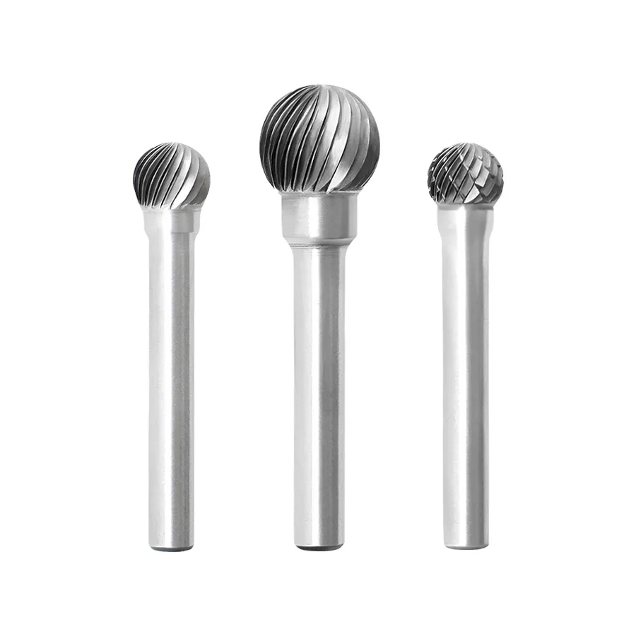 Carbide Grinding Head Tungsten Steel Milling Cutter File Single Tooth Cross Double Grain Ball Head Round Ball Type DX D0605M06