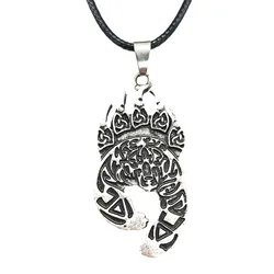 Bear Paw Slavic God Veles Symbol Amulet Talisman Viking Pendant Male Jewelry Necklace