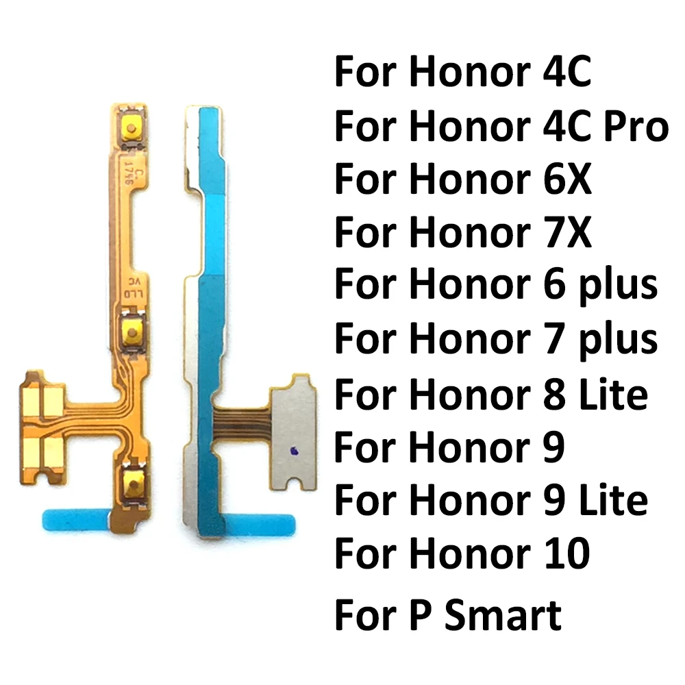 For Huawei Honor 4C Pro 6X 7X 6 7 plus 8 9 10 20 lite 30 30s Pro Smart Power On Off Key Volume Up Down Side Button Flex Cable