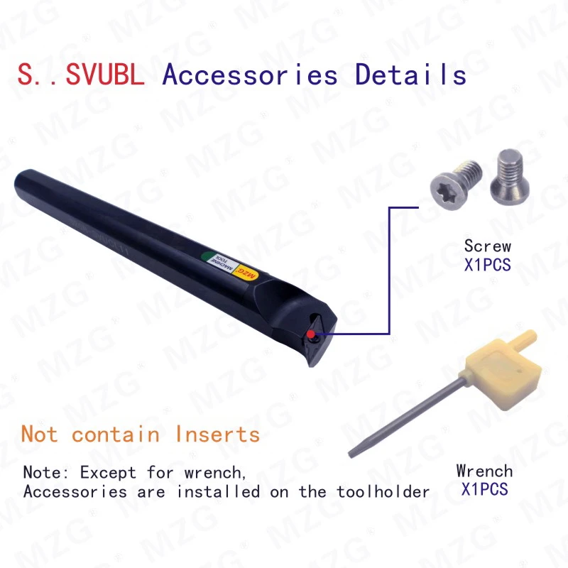 MOSASK SVUBL 머시닝 커터 S16Q-SVUBL11 내부 홀더, CNC 카바이드 인서트 선반, 내부 구멍 터닝 도구 홀더