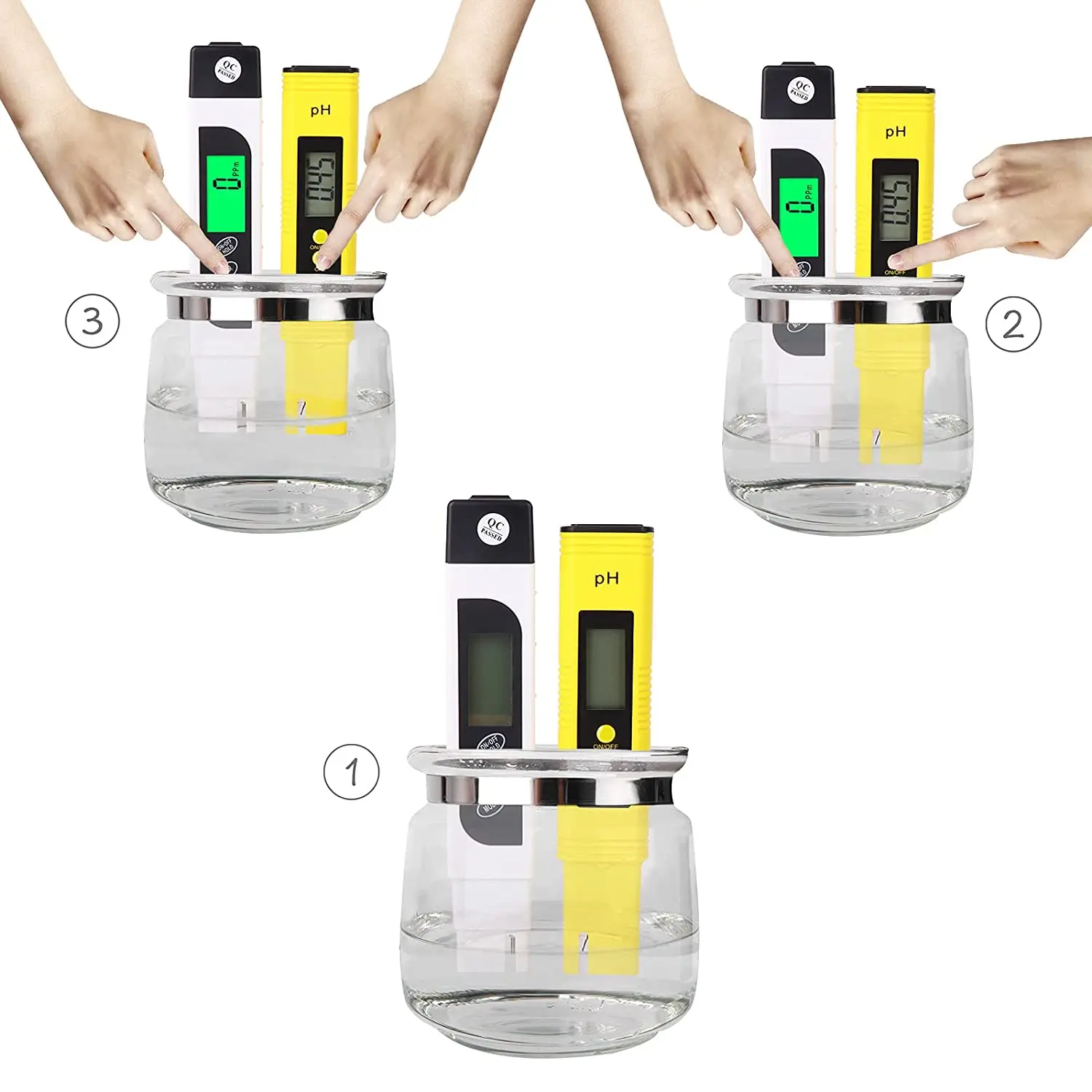 Medidor 0-14 do ph da elevada precisão tds do medidor 9990 ppm da qualidade da água tester ec temp para aquários da água potável das piscinas, etc