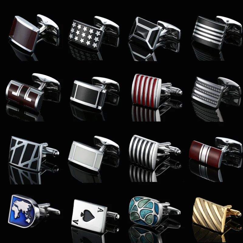 New fashion men\'s French shirt Cufflinks high quality enamel craft stripe Cufflinks wholesale / retail