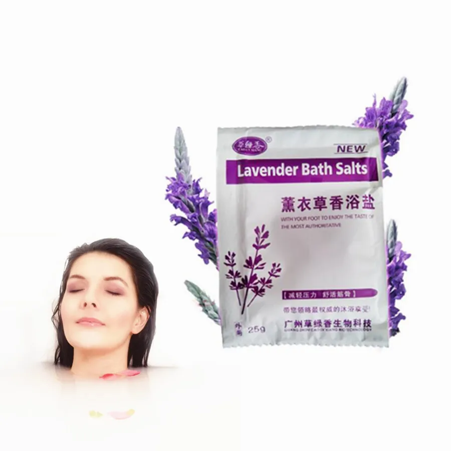 2pcs Lavender Bath Shower SPA Salt Body Wash Cleaning Whitening Moisture Skin Foot Face Care  Tool