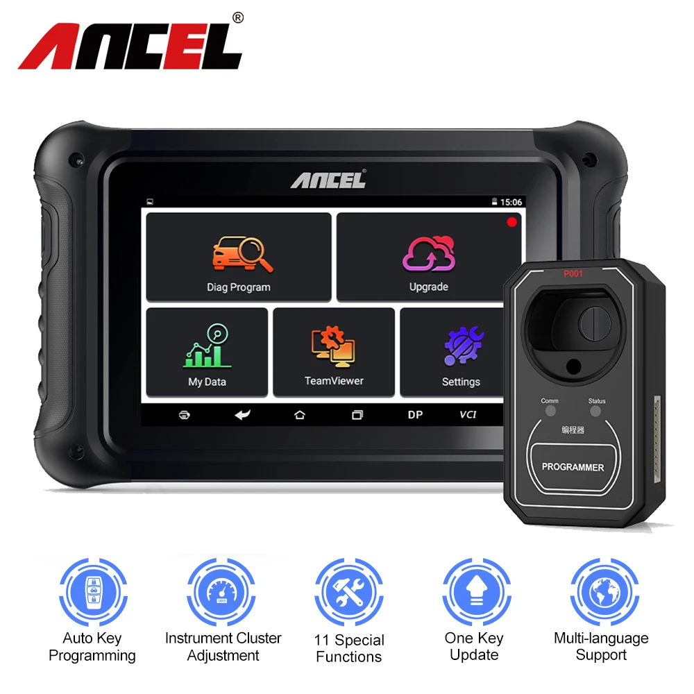 ANCEL DP500 Key Programmer Immobilizer Cluster Calibriation Professional EEPROM Chip Read OBD2 Car Scanner Diagnostic Tools