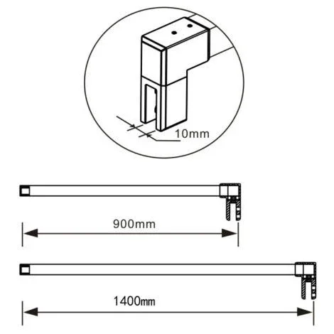 Support bar for screens