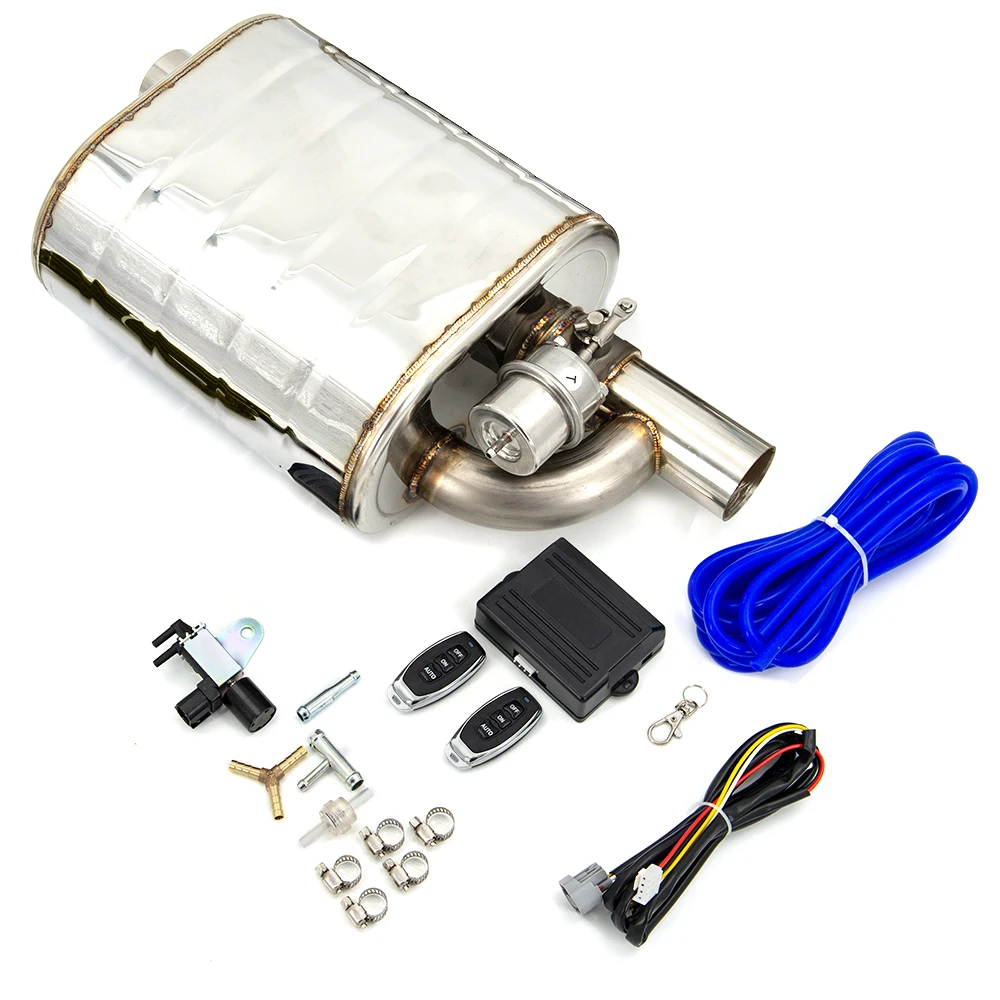 2" 2,5" 3'' Zoll Auspuffschalldämpfer mit Ablassventil, elektrischer Auspuffausschnitt aus Edelstahl, Fernbedienungsset oder OBD-Steuerung