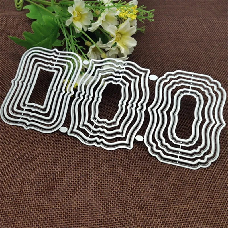 3pcs label frame set Metal Cutting Die Stencils for DIY Scrapbooking Album Decorative Embossing Handmade Paper Cards Gift