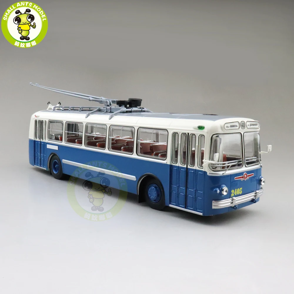 1/43 Classic ZIU 5 Trolleybus Soviet Union Russia City bus Diecast Bus Car Model Toys Gifts