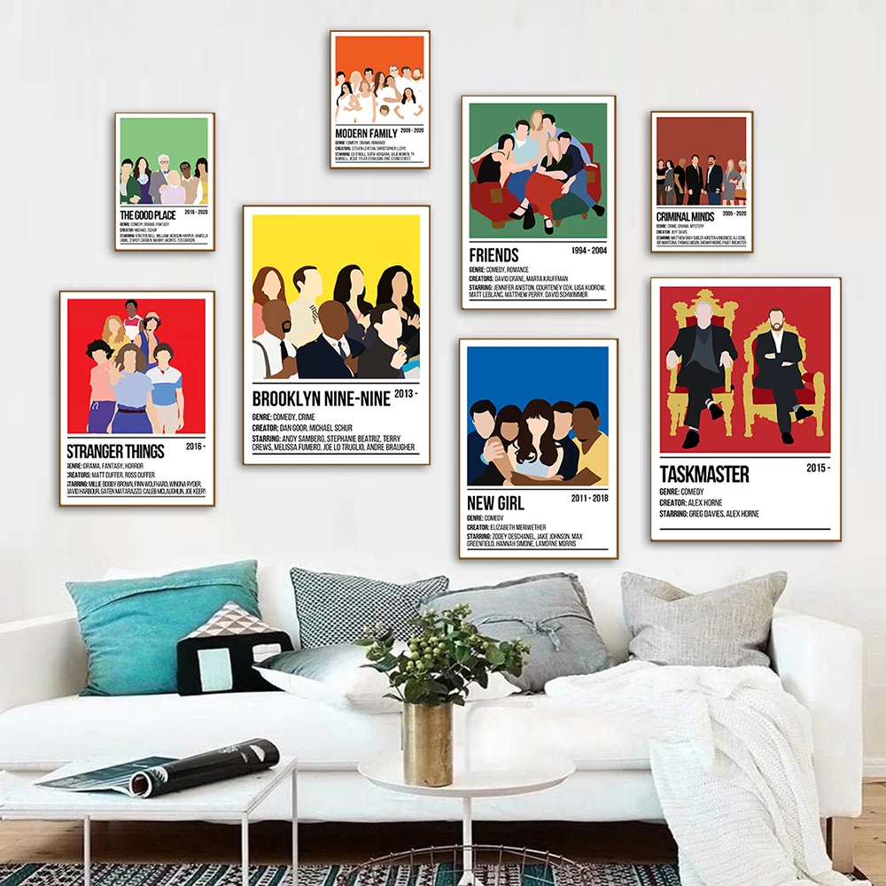 ВИНТАЖНЫЙ ПЛАКАТ, британская комедия, ТВ-шоу, фильмов, бруклинские мысли, настенные художественные картины для гостиной, спальни, украшение для дома