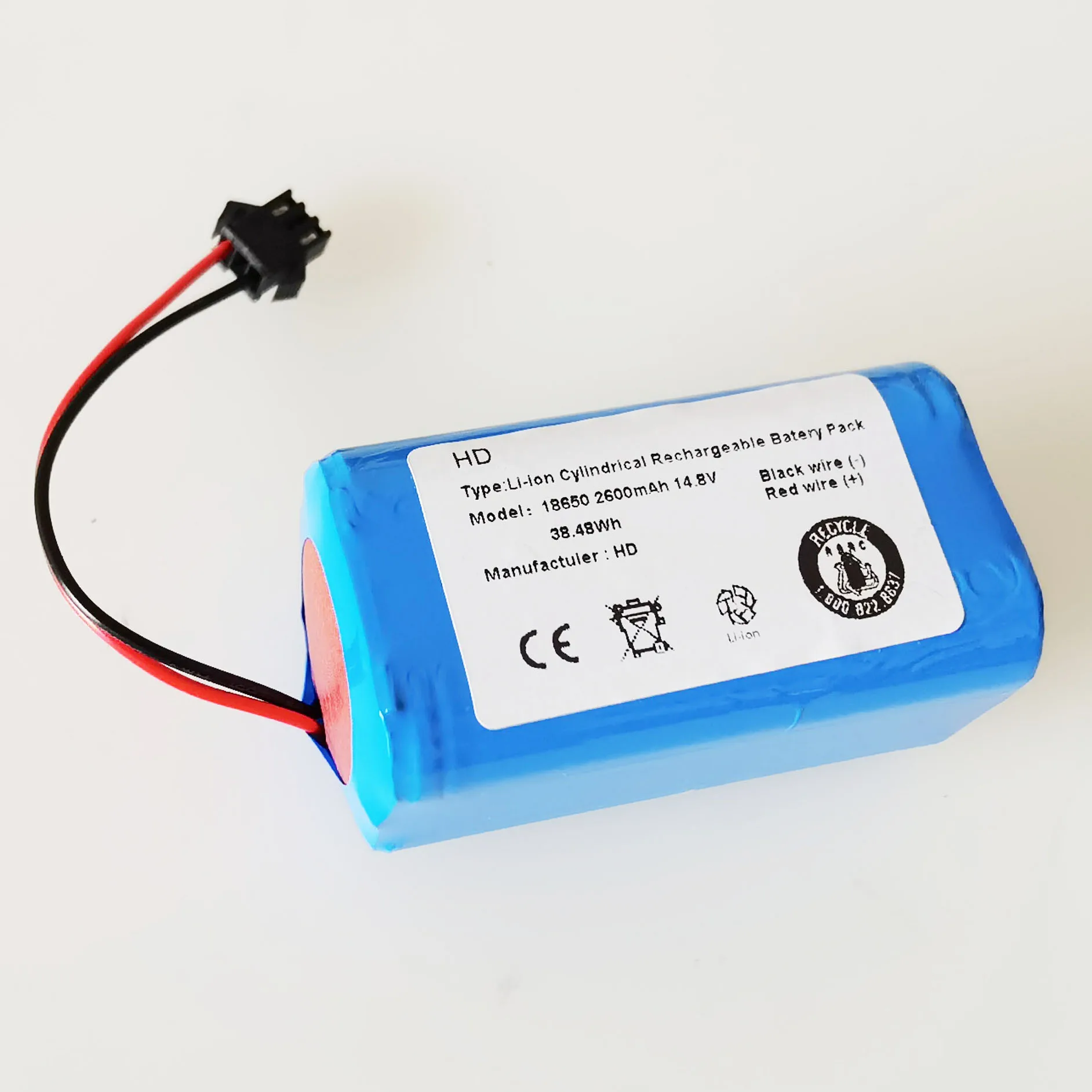 14.8v 2600mah recarregável li-ion bateria para seebest d850 d751 d750 d730 d720 ecovacs cen360 ordensvor x500 aspirador de pó
