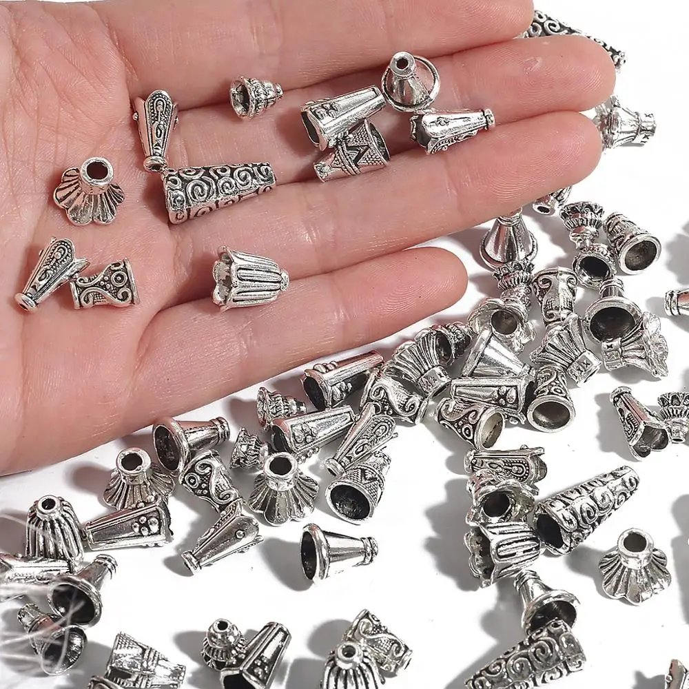 10pcs 7/8/9/10/11mmAntique Tibetan Silver Color Tube Spacer Beads for Jewelry Making DIY Necklace Bracelet Handmade Findings