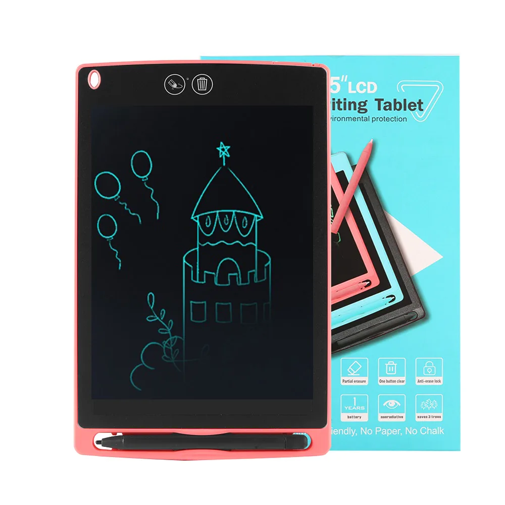 Chyi 8.5 Polegada apagável lcd escrita tablet digital desenho almofada rosa/azul eletrônico epaper brinquedos blackboard para crianças a desenhar