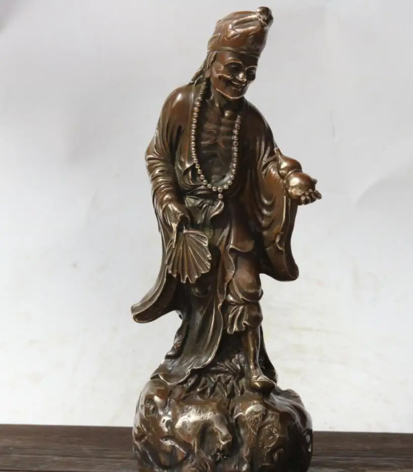 China archaize brass joy Buddha Jigong crafts statue