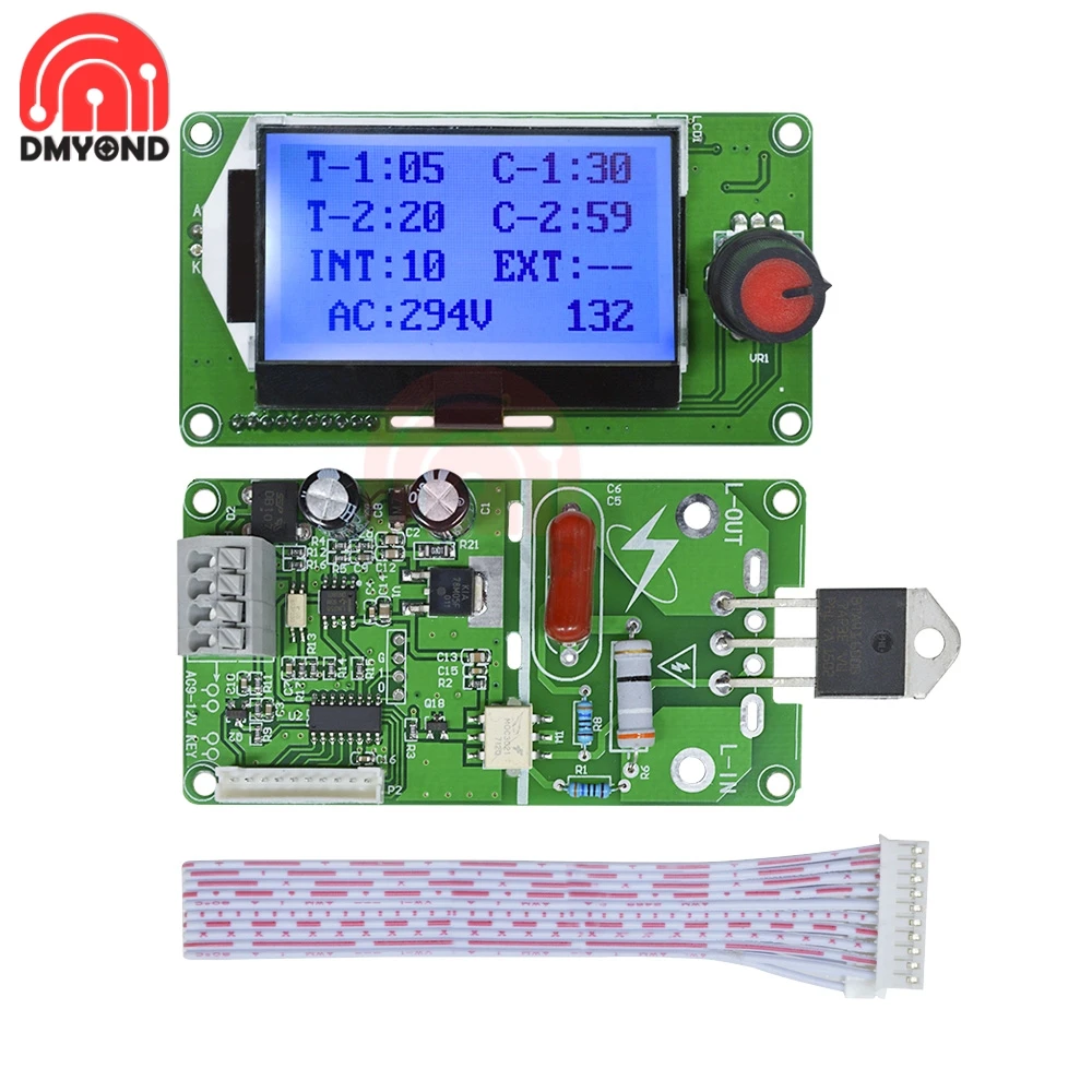 

40A/100A Digital LCD Spot Welder Welding Machine Double Dual Pulse Encoder Time Control Weld Module Board Electronic Controller