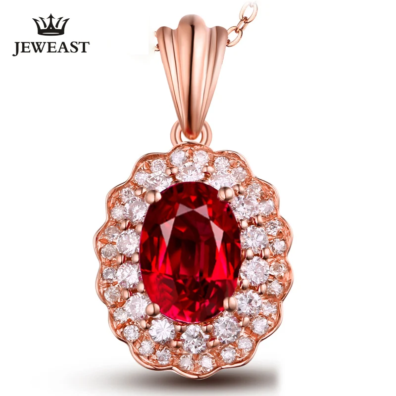 

SLFD Natural ruby 18K Pure Gold Pendant Real AU 750 Solid Gold Upscale Trendy Classic Party Fine Jewelry Hot Sell New 2023