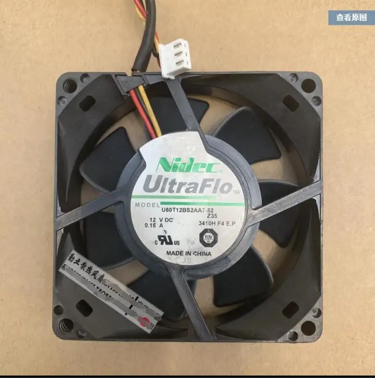 

Nidec U80T12BS2AA7-52 Z99 DC 12V 0.15A 80x80x25mm 3-Wire Server Cooling Fan