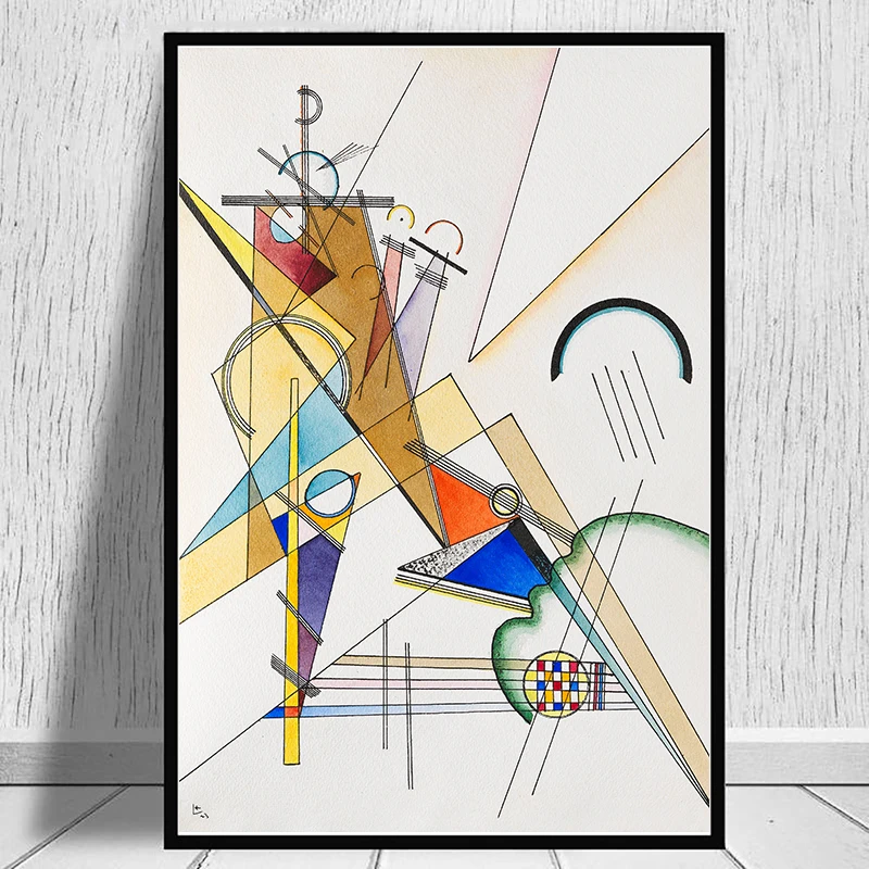 Abstract Geometric Artwork By Wassily Kandinsky Canvas Art Paintings Posters and Prints Reproductions Wall Pictures Home Decor