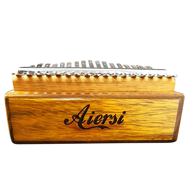 Aiersi-Solid Kalimba Music Box, Finger Piano Keyboard, Musical Instrument, Gift with Songbook Tune Hammer and Bag, 17 Keys