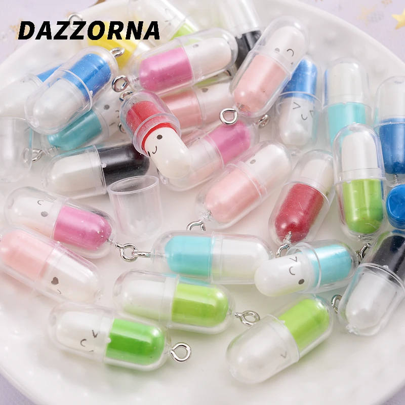 Transparent Medicine Bottle Shape 10-40Pcs/Pack Acrylic Beads For Handmade Making Jewelry DIY Bracelet Necklace Accessories