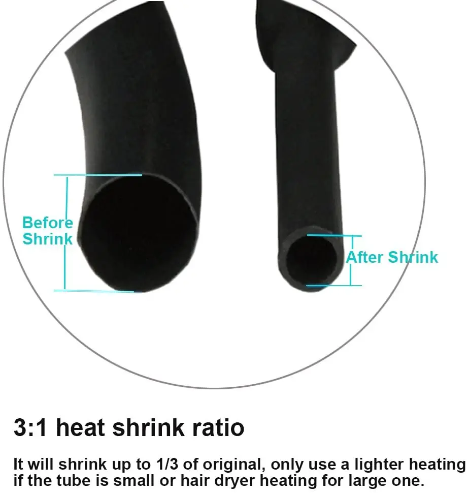 270 Teile/satz 3:1Sleeving Wrap Draht Auto Elektrische Kabel Rohr kits Schrumpf Schlauch Schläuche Polyolefin Gemischt Farbe