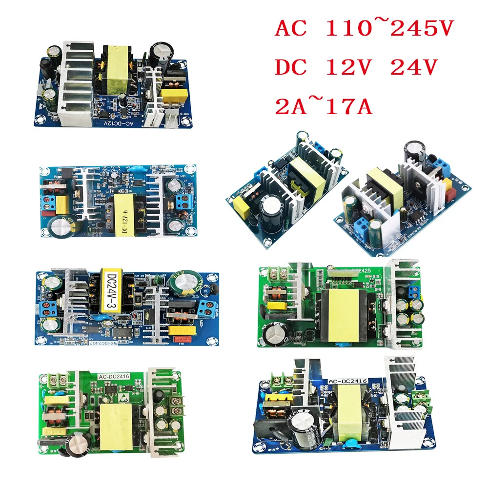 AC 100-240V do DC 24V 6-17A 12V 24V Moduł zasilacza Płytka przełącznika AC-DC Płytka zasilacza izolowany tryb zasilania