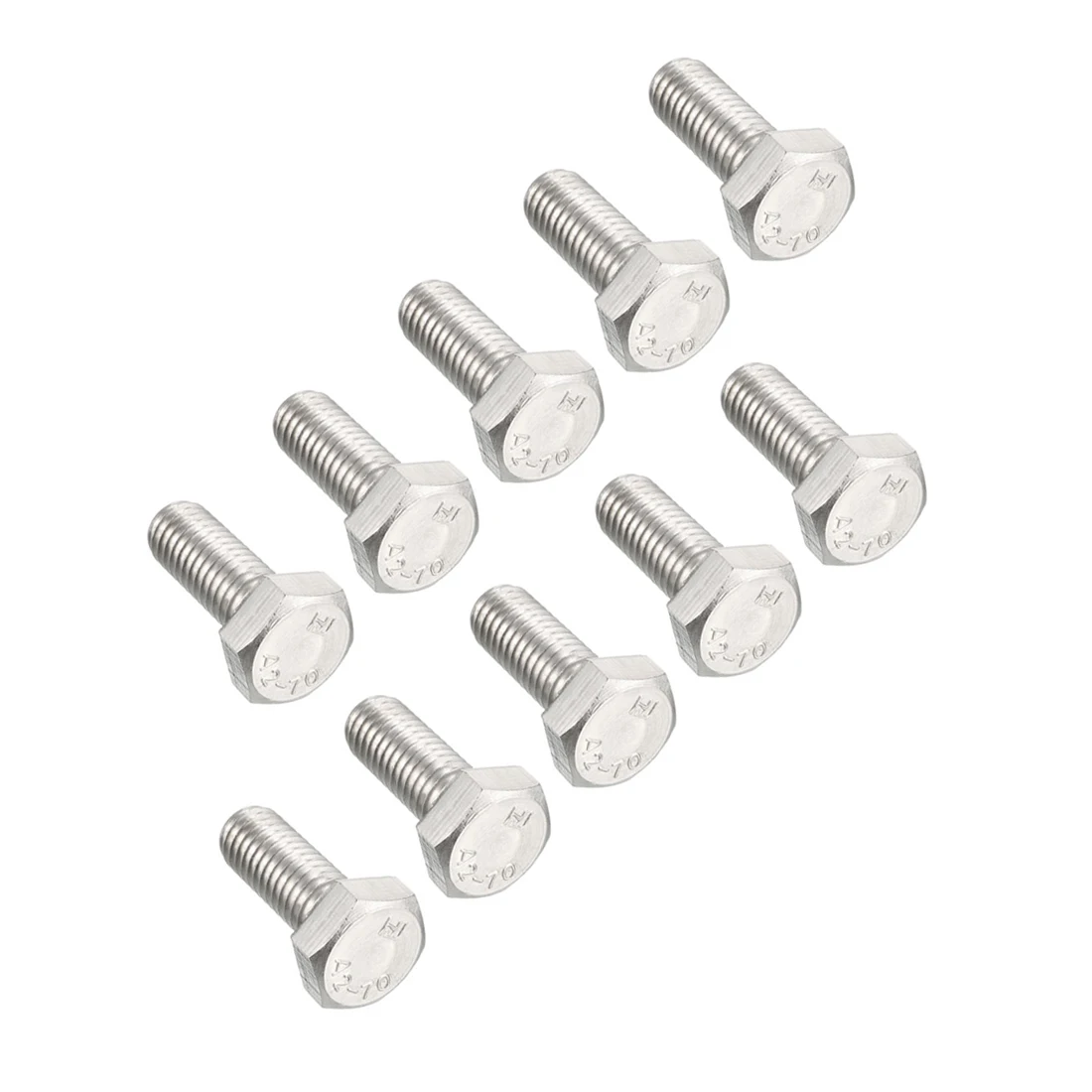 

uxcell 10pcs M8 Thread 20mm 304 Stainless Steel Hex Screws Bolts Fastener