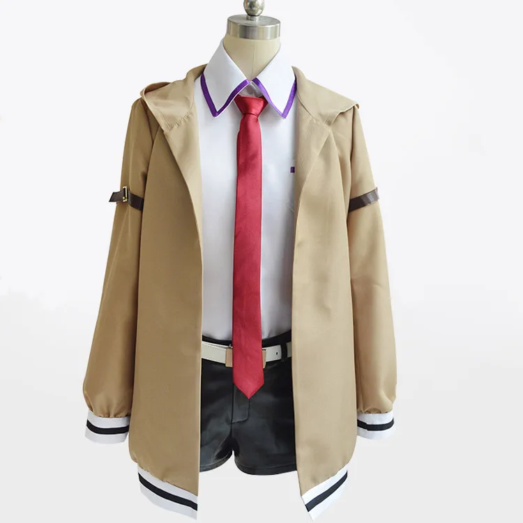 Steins Gate Cosplay Costume Japanese Anime Cosplay Makise Kurisu Cosplay Jacket Coat Outfit Suits Uniform Costume Full set