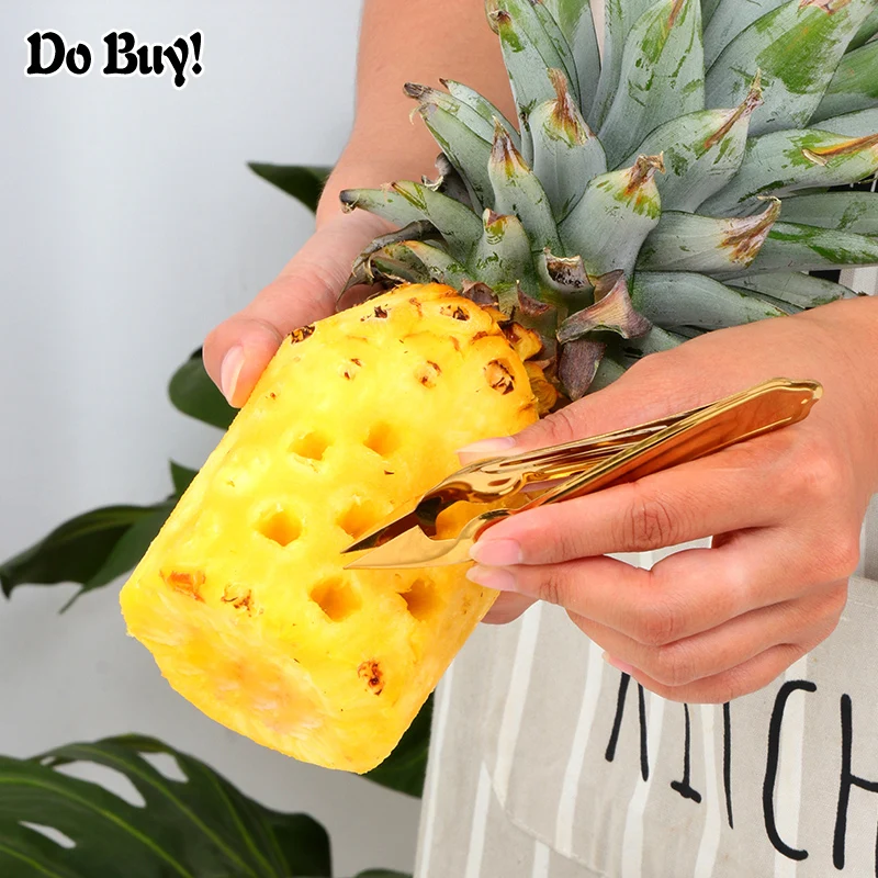 Kitchen Pineapple Peeler Stainless Steel Pineapple Peeler Slicer Corer Peel Core Pineapple Practical Fruit Kitchen Clips