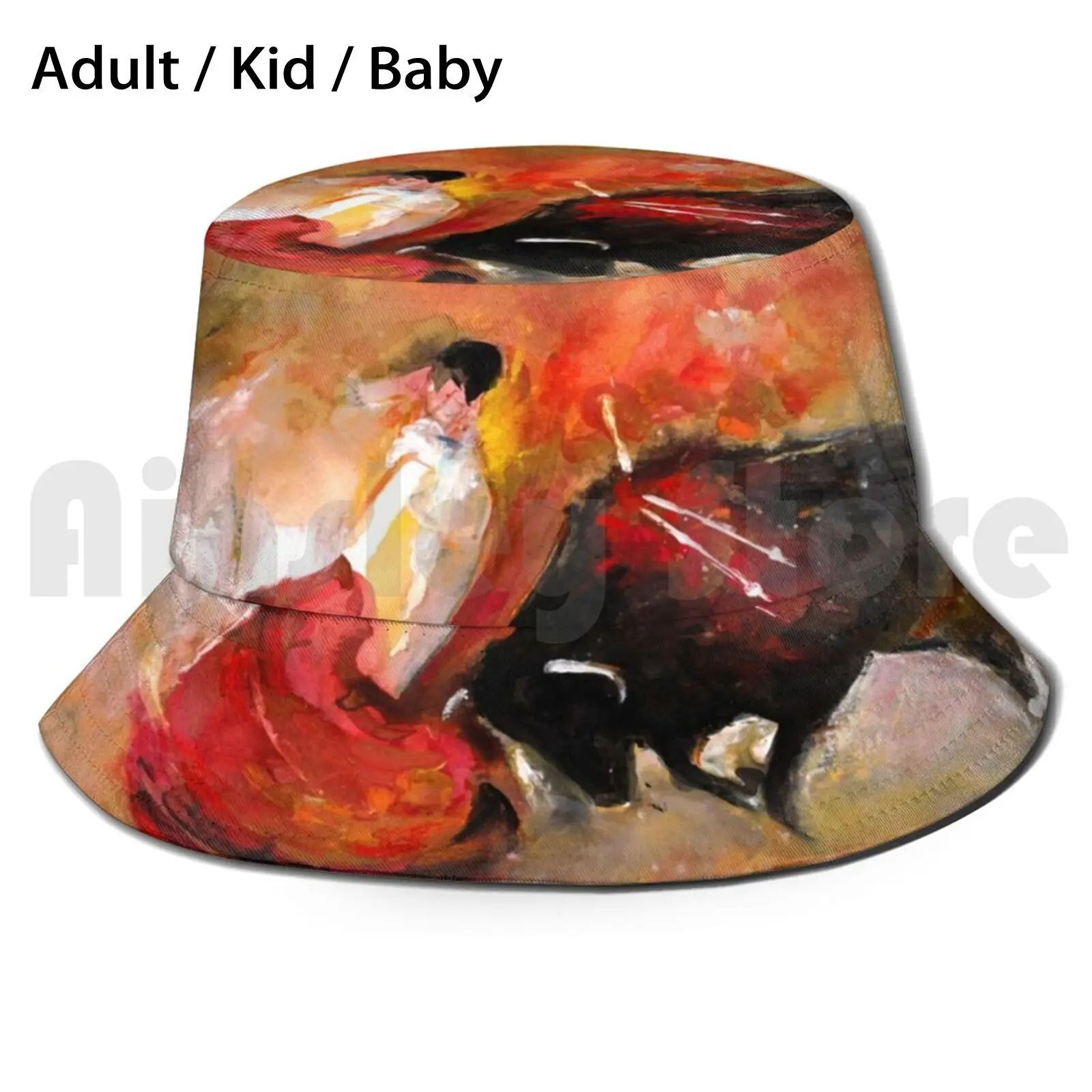 Toro 777 Sombrero para el sol Sombrero de pescador plegable Animales Mierda Corrida Matador Torero Tauromachie Fiesta Toros Toro