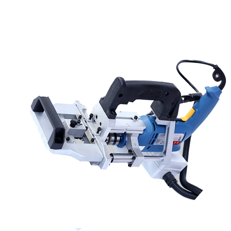 220V Portable Side Hole Machine Wooden Pin Side Hole Puncher Oblique Hole Drilling Woodworking Milling Machine Slotting Tool