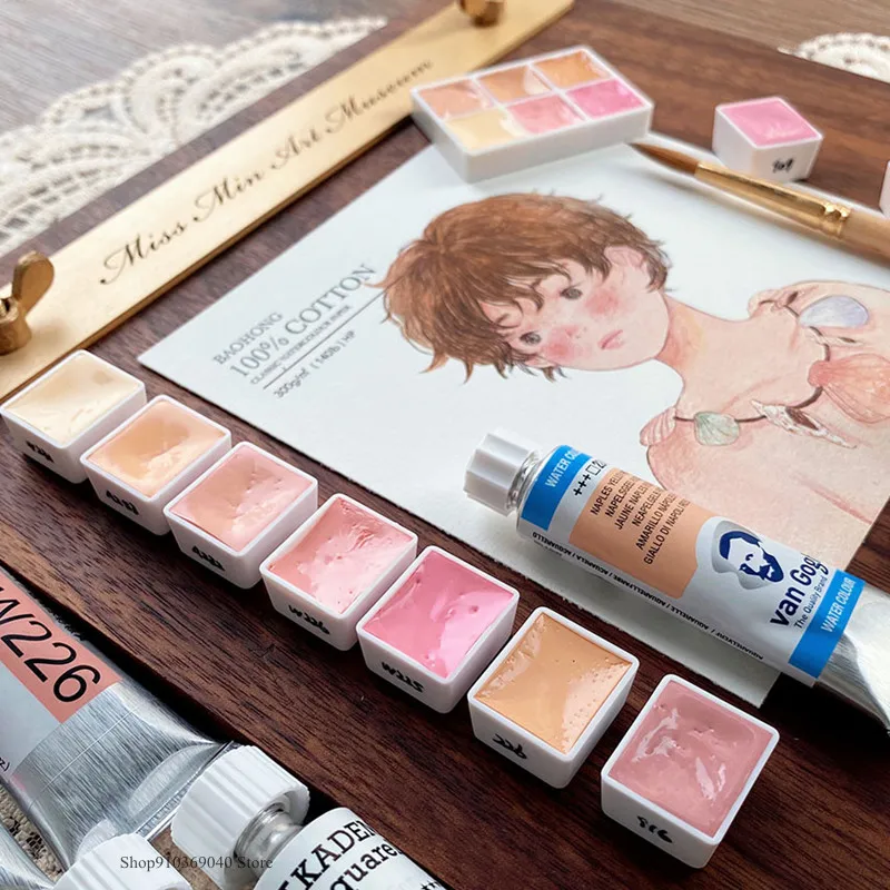 Professional Skin Tone Watercolor Paint Flesh-colored Figure Painting Paint Multiple Skin Tone Watercolor Artist's Art Supplies