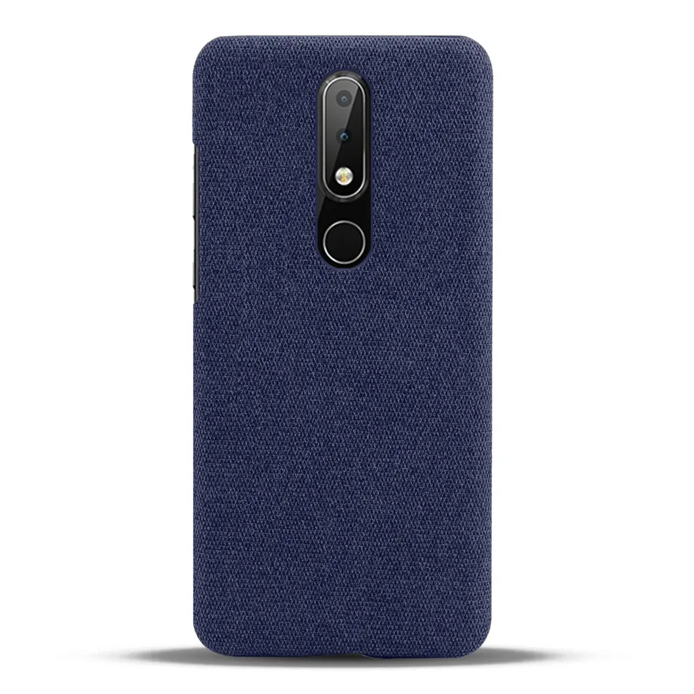 Cloth Cases For Nokia 6.1 Plus Case Slim Retro Cloth Hard Cover for Nokia X6 2018 Nokia6.1 Plus TA-1099, TA-1103, TA-1083, 1099