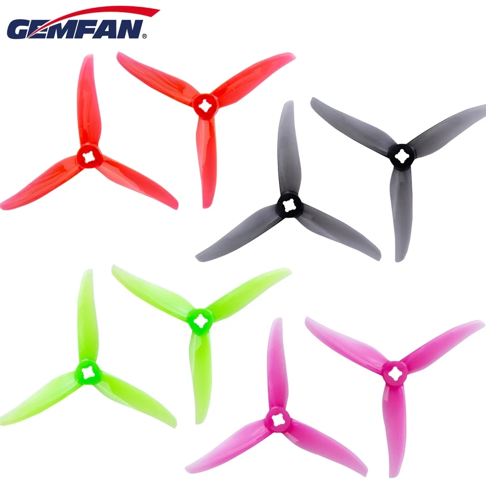 

12 pairs Gemfan 4023 1.5mm 4inch 3 blade/ tri-blade Propeller Props CW CCW Compatible T-motor for FPV Racing Drone