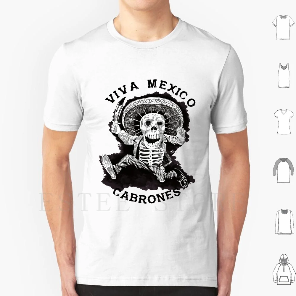 

Viva Mexico Cabrones-El Maton Футболка Мужская Хлопок 6xl Череп Mariachi Viva Mexico Cabrones Мексиканский День Мертвых Dia De Los