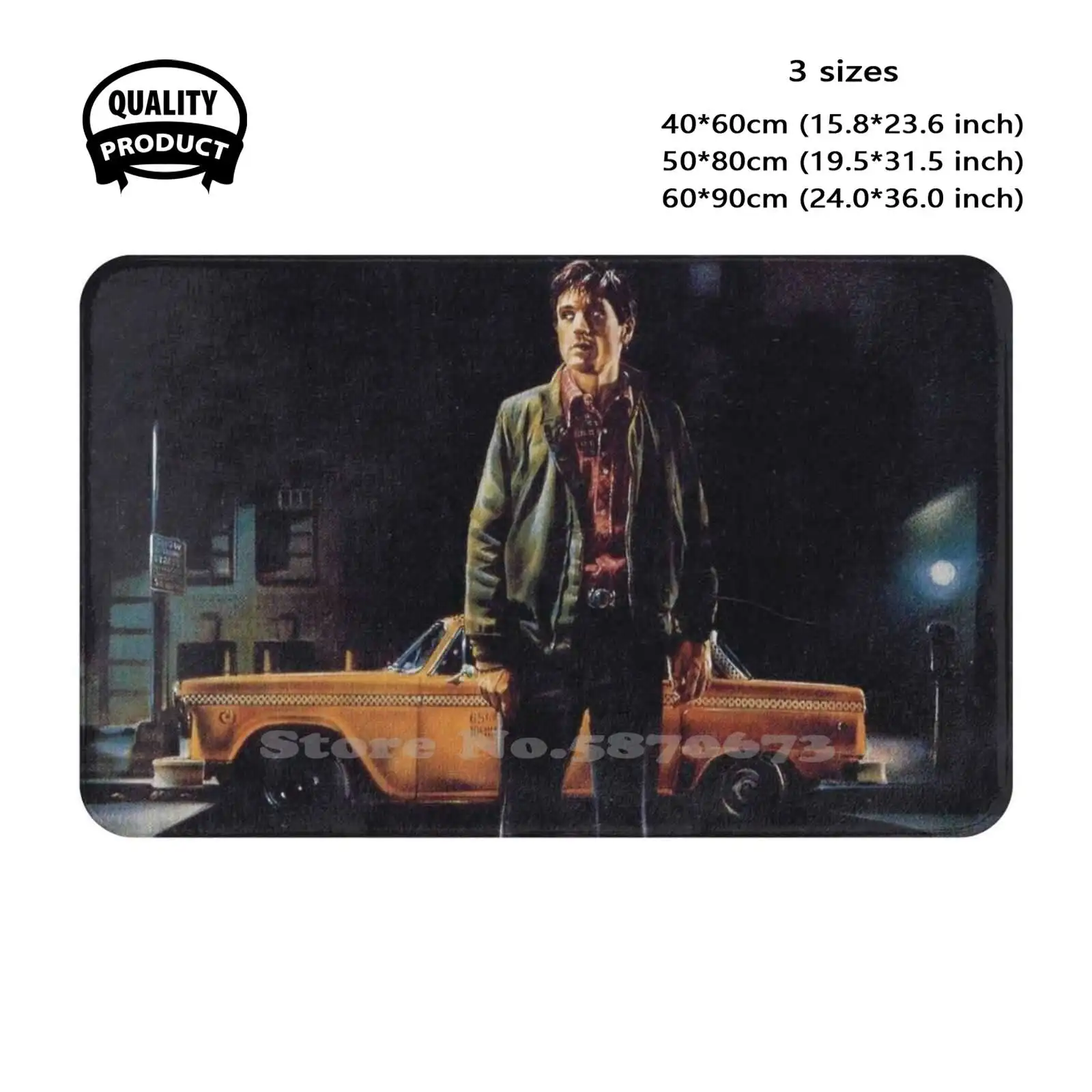 Taxi Driver , Classic , Robert De Niro Soft Cushion Home Carpet Door Mat Car Rug Taxi Driver Film Robert De Niro Travis Bickle