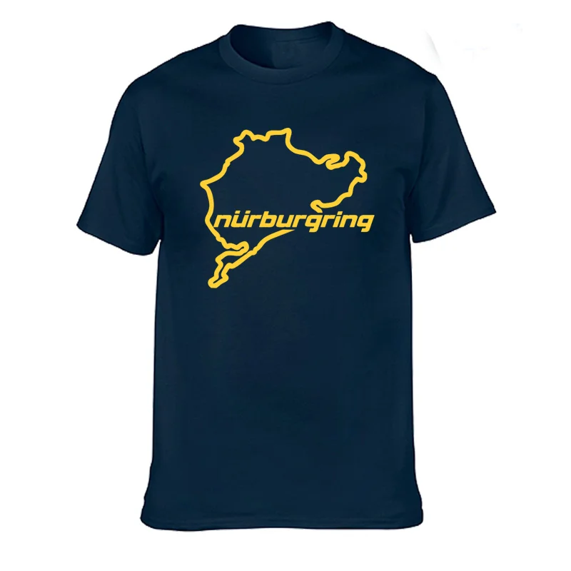 Car Styling Racing Road Racing Nurburgring T Shirt Casual Cotton Summer Short Sleeve Funny T-shirt Mans Tshirt Men Clothing tops