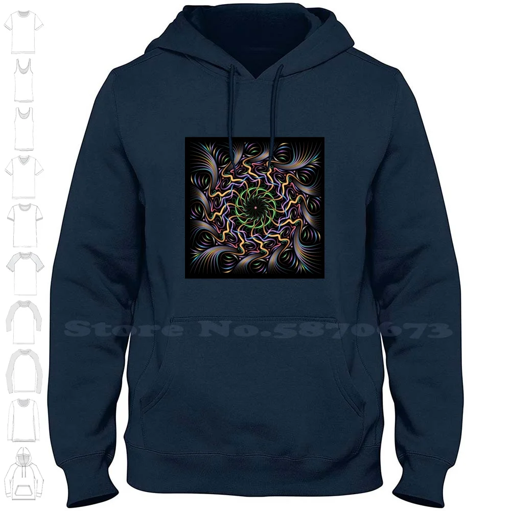 Whirlwind Whifflewhips Streetwear Sport Hoodie Sweatshirt Illuminated Mandala Whirlwind Whifflewhips Flight Of Fancy Pigment Of