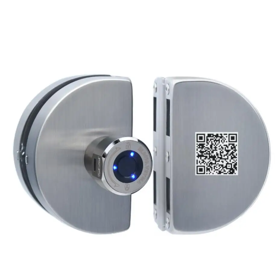 Electronic Smart Entry Fingerprint Glass Lock of Single Double Door Bluetooth APP Control for Home Office