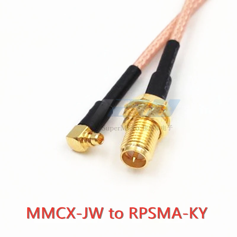 MMCX-J curved male to SMA-K-J female male RG316 line sma to mmcx extension cable