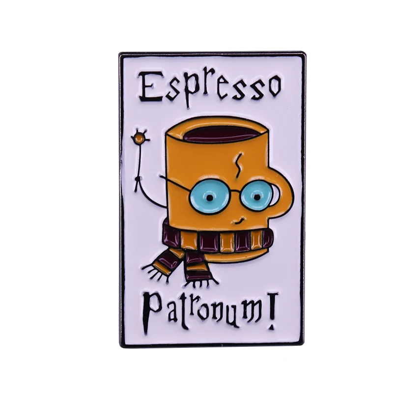 Espresso Patronum lapel pin Combine your love for wizardry and coffee into one awesome brooch!