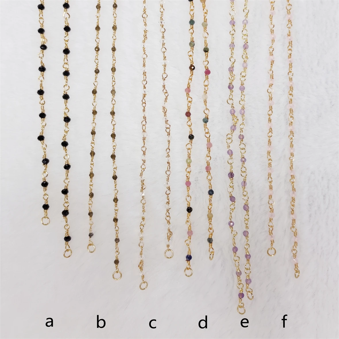 

WT-BFN019 Wholesale Fashion Colorful Natural Stone Beads Rosary Chain Cute Double Hook Necklace Jewelry For Women Birthday Gift