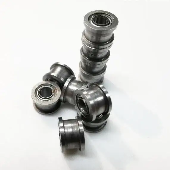 10 sztuk FFR133ZZ 3/32x3/16x3/32 "2.38mmx4.9mmx3.8mm miniaturowe łożyska kulkowe stal chromowana podwójne łożyska kołnierzowe