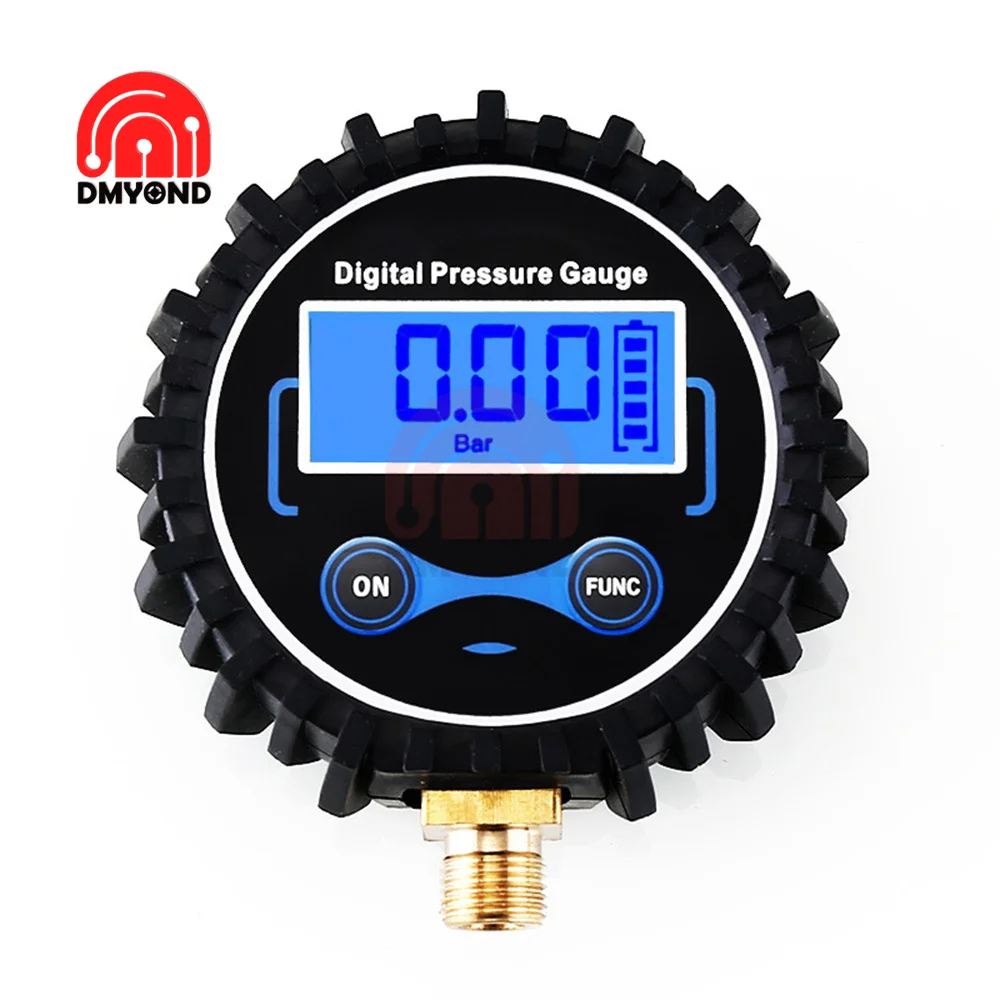 Display Digital Medidor para Arma de Inflação Pressão dos Pneus Digital Display Medidor para a Inflação do Pneu Arma Medidor de Pressão Calibrador de Pneus 200psi
