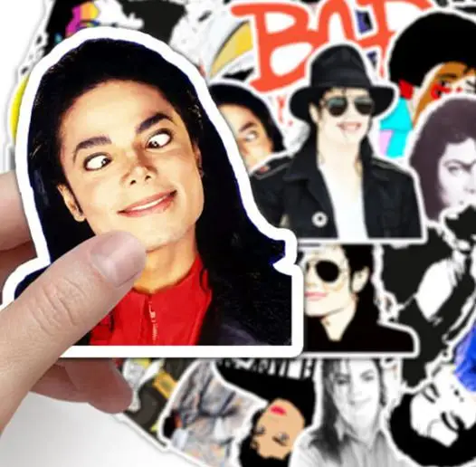 10/30/50pcs International Pop Superstar Michael Jackson Graffiti Stickers Waterproof Skateboard Crazy Fans Travel Suitcase