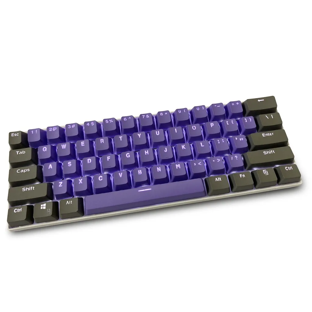 

Grayish purple keycaps61 keycaps, PBT keycaps, backlit two-color mechanical keyboard keycaps GH60 / RK61 / ALT61 / Annie / keybo