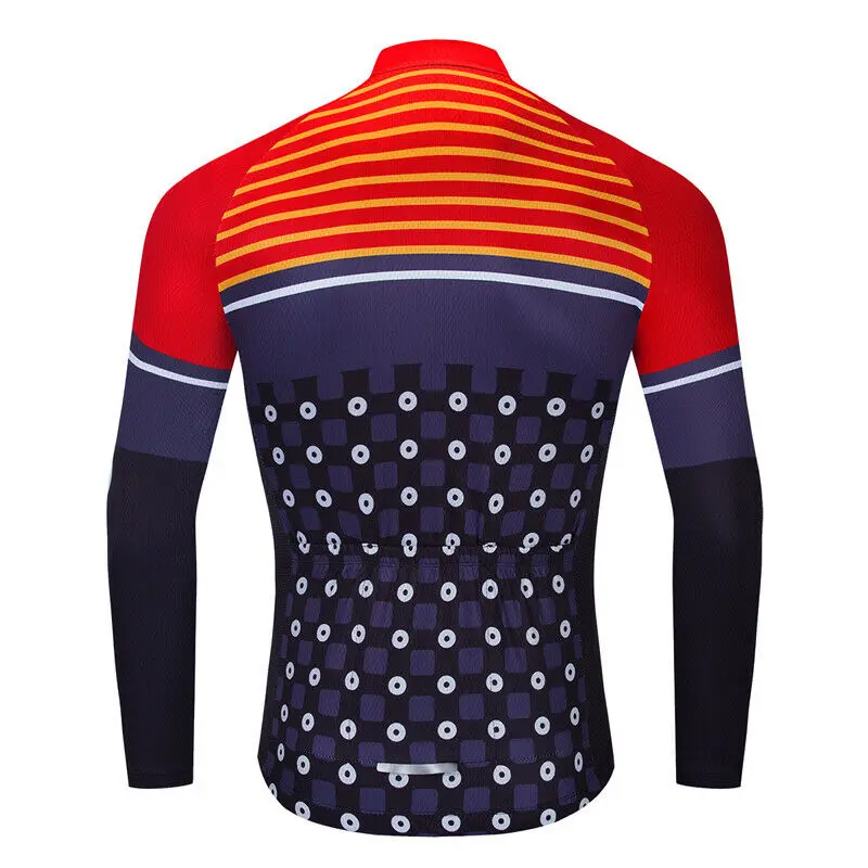 Men\'s Jersey Long Sleeve Suit Sport Riding Bike Fashion Antiskid Ultraviolet-Proof Jacket Cycling Clothes With Pocket